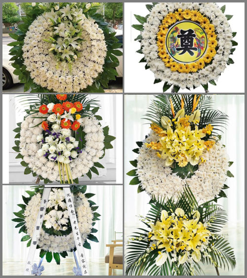 山西运城闻喜县河底镇后产村花圈速递